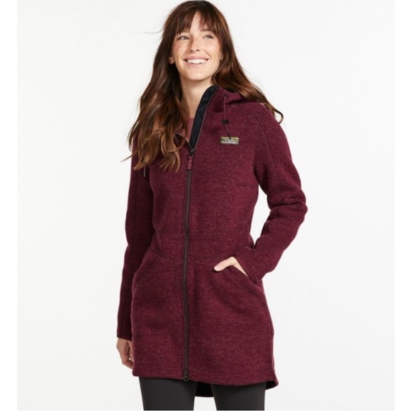 L.L. Bean Women's Bean's WoolTek Coat size Large Petite - Picture 1 of 9
